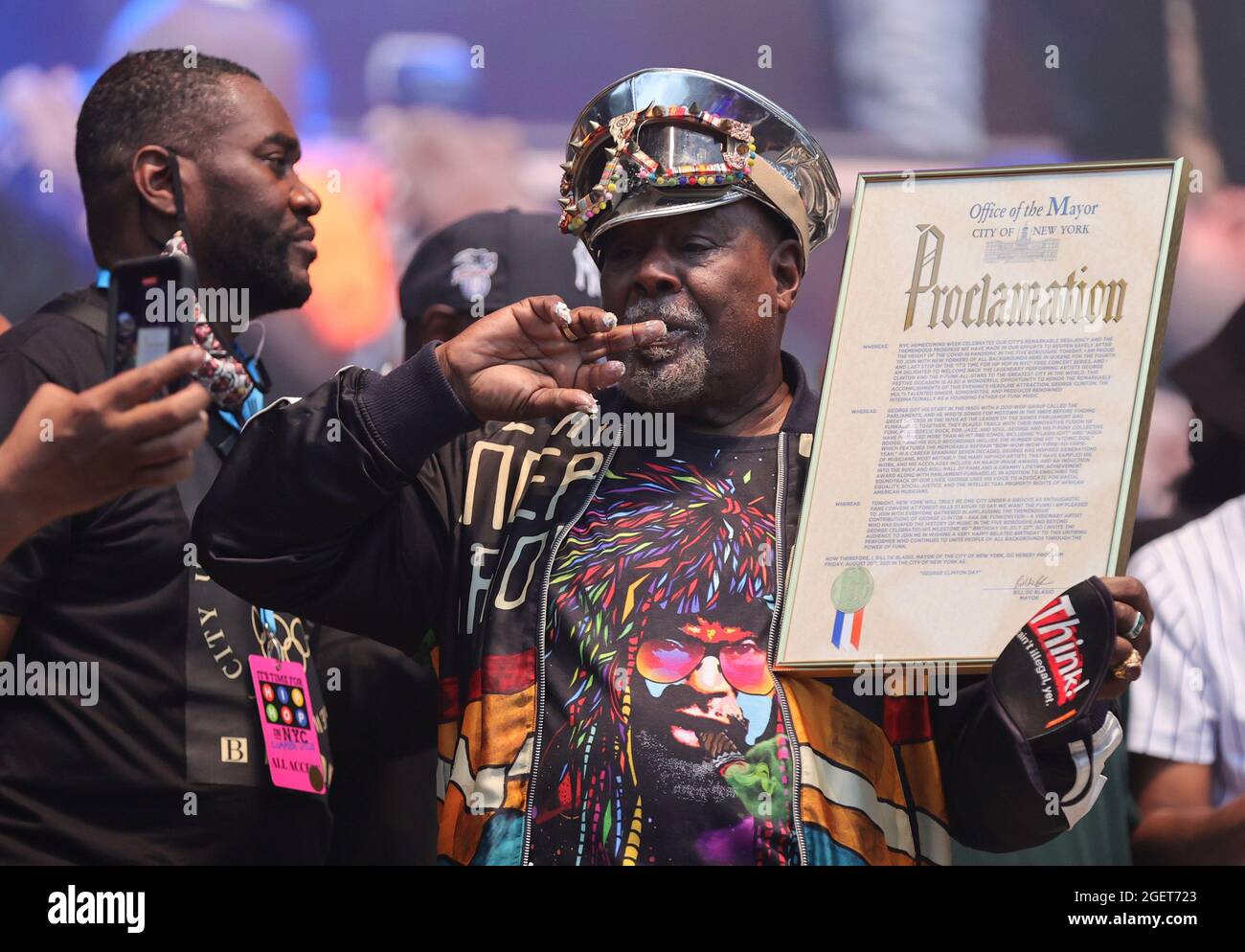 Forest Hills Stadium, Queens, New York, USA, August 20, 2021 - George Clinton während der Hip Hop Summer NYC Homecoming Concert Series 2021 heute im Queens Forest Hills Stadium Foto: Luiz Rampelotto/EuropaNewswire FOTOKREDIT ERFORDERLICH. Quelle: dpa picture Alliance/Alamy Live News Stockfoto