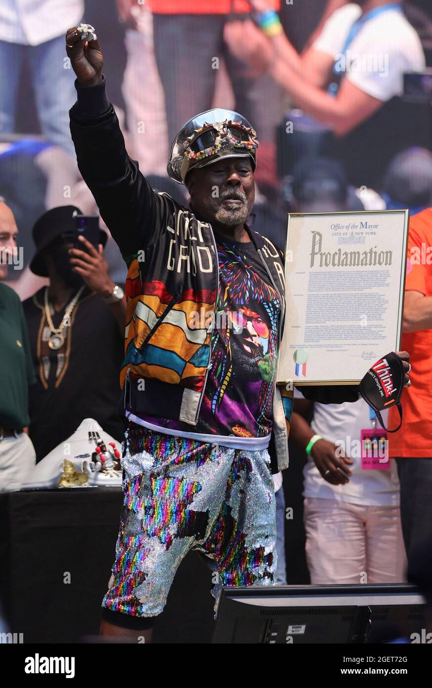 Forest Hills Stadium, Queens, New York, USA, August 20, 2021 - George Clinton während der Hip Hop Summer NYC Homecoming Concert Series 2021 heute im Queens Forest Hills Stadium Foto: Luiz Rampelotto/EuropaNewswire FOTOKREDIT ERFORDERLICH. Quelle: dpa picture Alliance/Alamy Live News Stockfoto