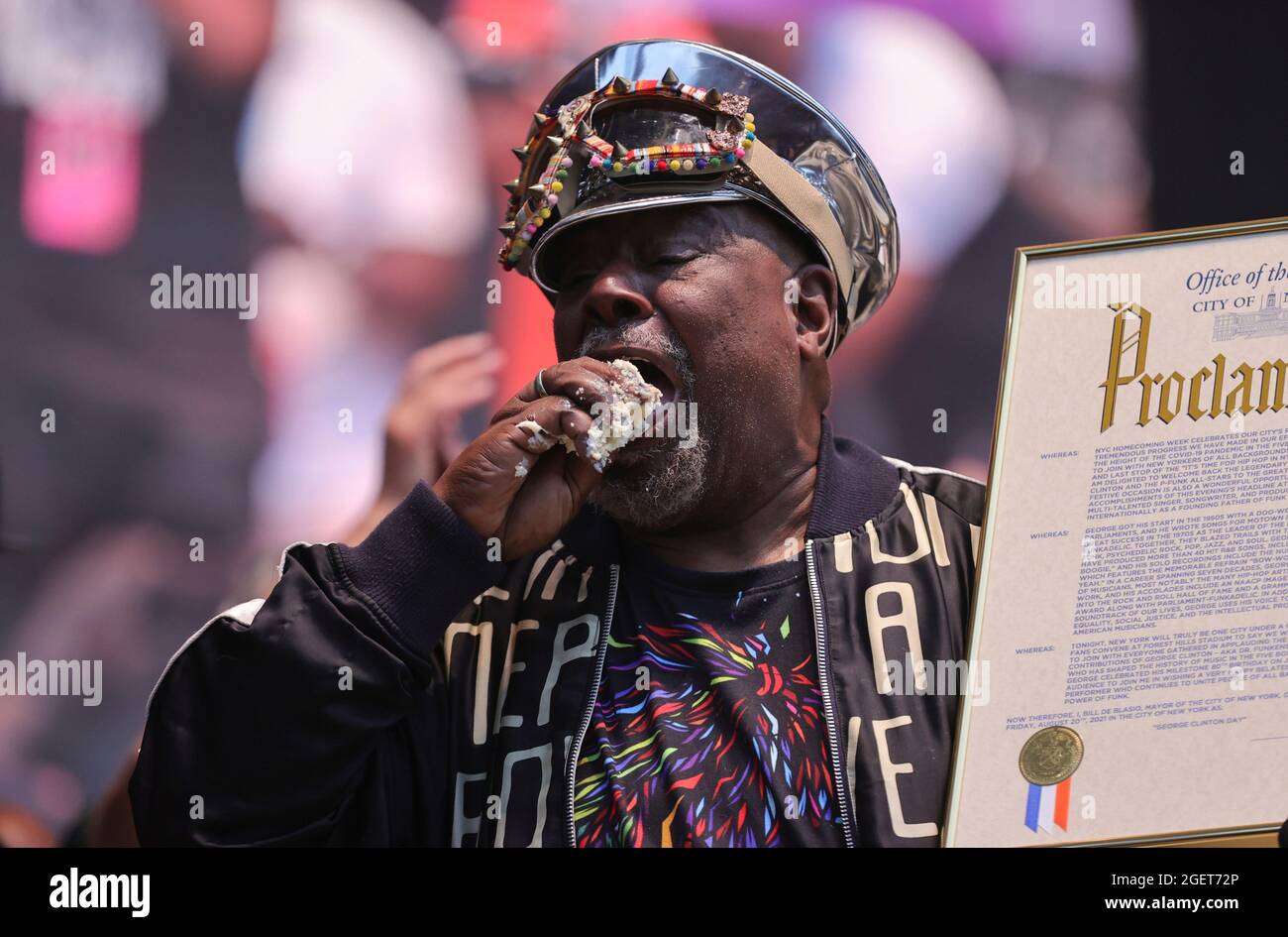 Forest Hills Stadium, Queens, New York, USA, August 20, 2021 - George Clinton während der Hip Hop Summer NYC Homecoming Concert Series 2021 heute im Queens Forest Hills Stadium Foto: Luiz Rampelotto/EuropaNewswire FOTOKREDIT ERFORDERLICH. Quelle: dpa picture Alliance/Alamy Live News Stockfoto