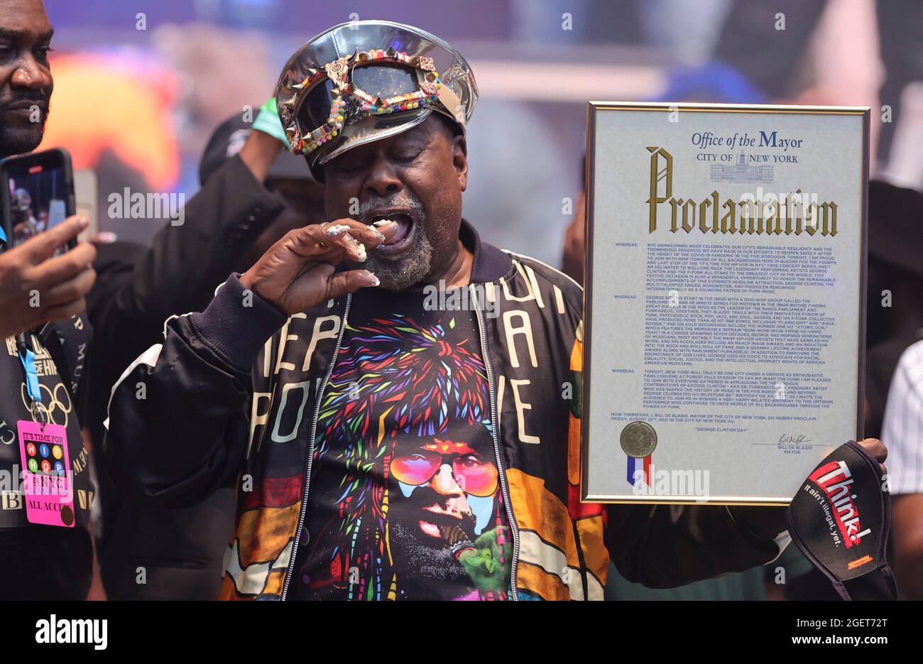 Forest Hills Stadium, Queens, New York, USA, August 20, 2021 - George Clinton während der Hip Hop Summer NYC Homecoming Concert Series 2021 heute im Queens Forest Hills Stadium Foto: Luiz Rampelotto/EuropaNewswire FOTOKREDIT ERFORDERLICH. Quelle: dpa picture Alliance/Alamy Live News Stockfoto