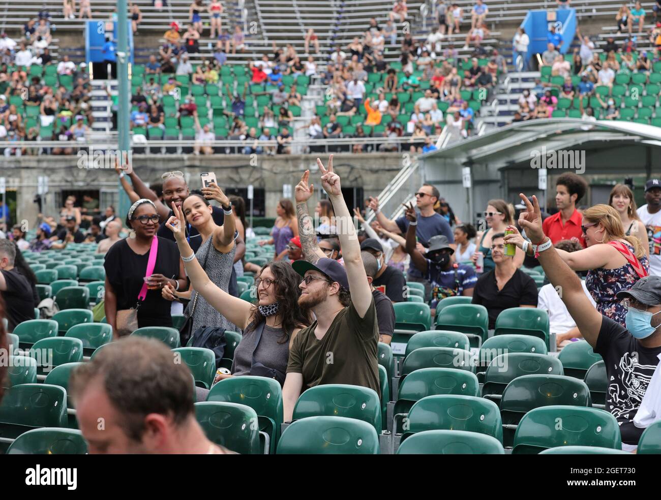 Forest Hills Stadium, Queens, New York, USA, August 20, 2021 - während der Hip Hop Summer NYC Homecoming Concert Series 2021 heute im Queens Forest Hills Stadium Foto: Luiz Rampelotto/EuropaNewswire FOTOKREDIT ERFORDERLICH. Quelle: dpa picture Alliance/Alamy Live News Stockfoto