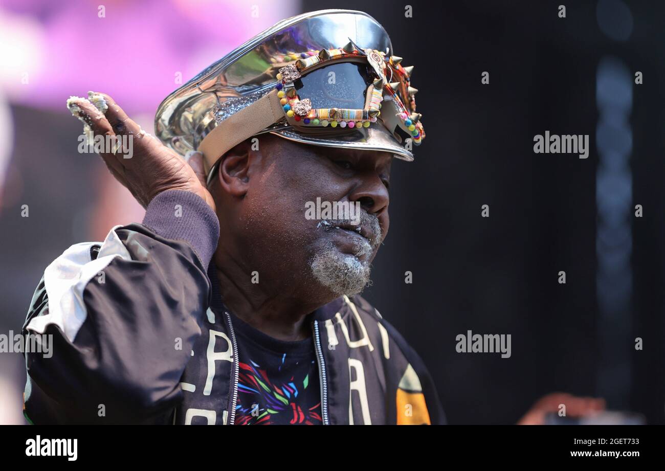Forest Hills Stadium, Queens, New York, USA, August 20, 2021 - George Clinton während der Hip Hop Summer NYC Homecoming Concert Series 2021 heute im Queens Forest Hills Stadium Foto: Luiz Rampelotto/EuropaNewswire FOTOKREDIT ERFORDERLICH. Quelle: dpa picture Alliance/Alamy Live News Stockfoto