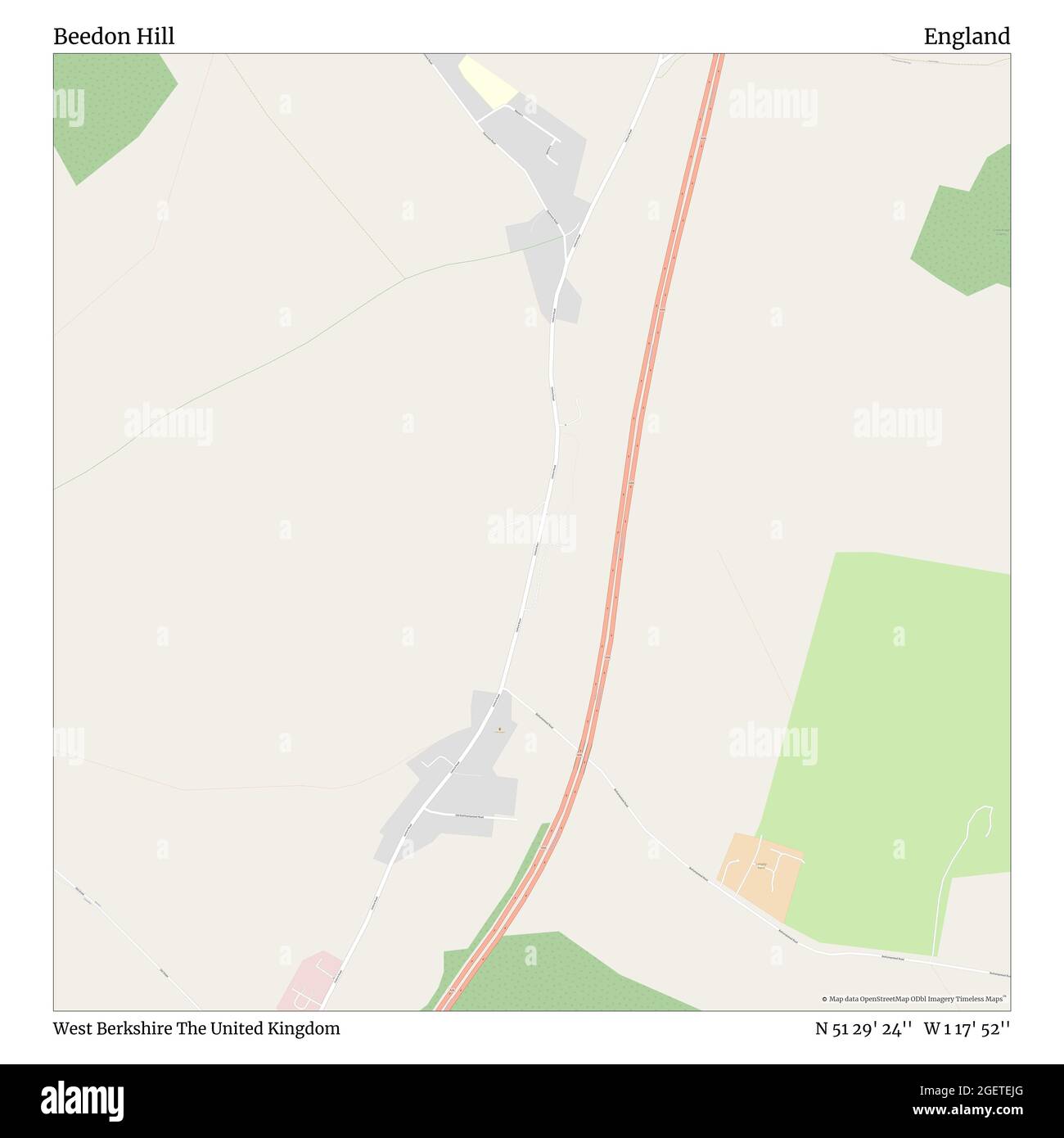 Beedon Hill, West Berkshire, Großbritannien, England, N 51 29' 24'', W 1 17' 52'', map, Timeless Map veröffentlicht im Jahr 2021. Reisende, Entdecker und Abenteurer wie Florence Nightingale, David Livingstone, Ernest Shackleton, Lewis and Clark und Sherlock Holmes haben sich bei der Planung von Reisen zu den entlegensten Ecken der Welt auf Karten verlassen.Timeless Maps kartiert die meisten Orte auf der Welt und zeigt die Verwirklichung großer Träume Stockfoto