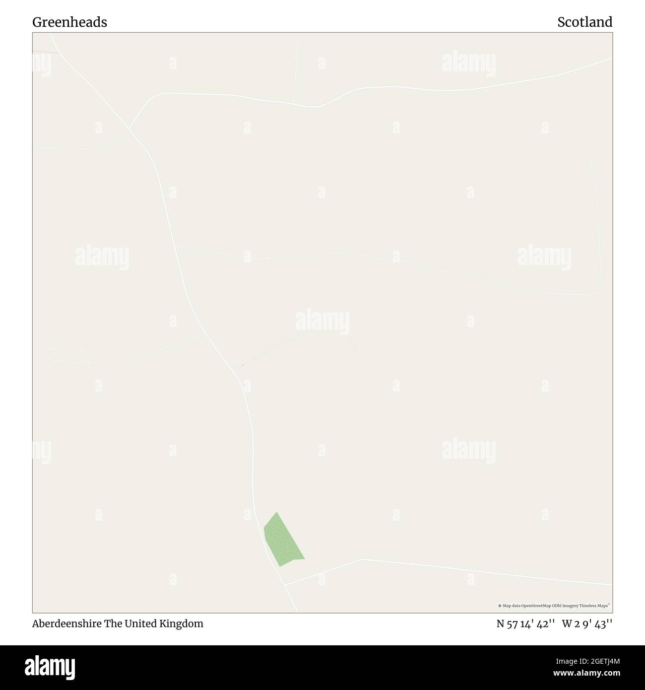 Greenheads, Aberdeenshire, Großbritannien, Schottland, N 57 14' 42'', W 2 9' 43'', map, Timeless Map veröffentlicht im Jahr 2021. Reisende, Entdecker und Abenteurer wie Florence Nightingale, David Livingstone, Ernest Shackleton, Lewis and Clark und Sherlock Holmes haben sich bei der Planung von Reisen zu den entlegensten Ecken der Welt auf Karten verlassen.Timeless Maps kartiert die meisten Orte auf der Welt und zeigt die Verwirklichung großer Träume Stockfoto