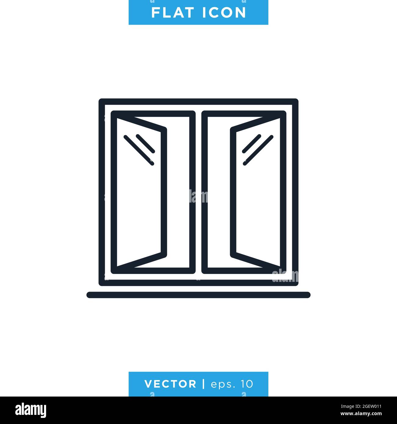 Design-Vorlage für Symbolgrafik „Fenster“. Vektor eps 10. Stock Vektor