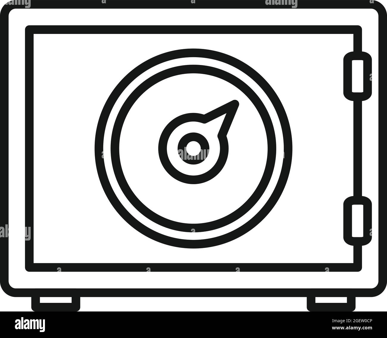 Symbolumrissvektor für den Geldsafe. Schließfächer Stock Vektor