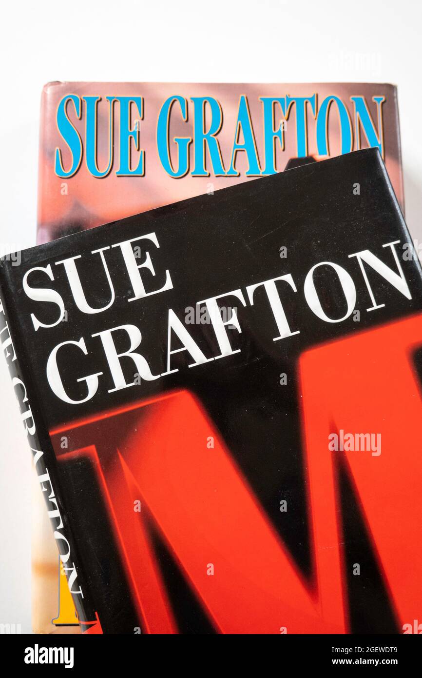 Die amerikanische Autorin von Kriminalromanen, die vor allem für die „Alphabet-Serie“ in den USA bekannt war, war die amerikanische Autorin Stockfoto