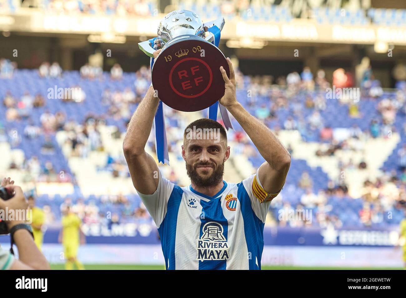 David Lopez während des Liga-Spiels zwischen RCD Espanyol und Villarreal CF im RCDE Stadium in Cornella, Spanien. Stockfoto