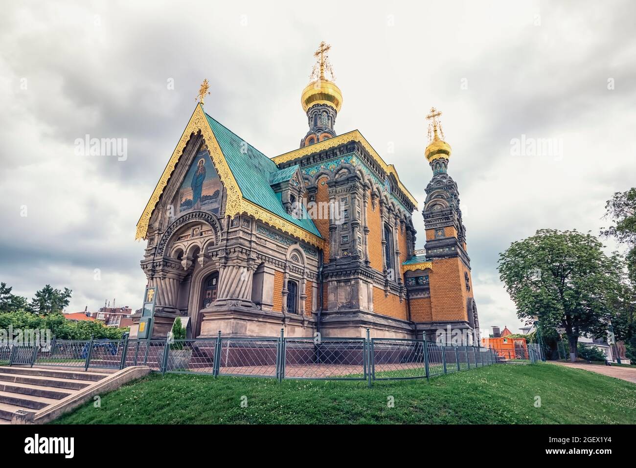 Russisch-orthodoxe Kirche St. Maria Magdalena in Darmstadt, Deutschland Stockfoto