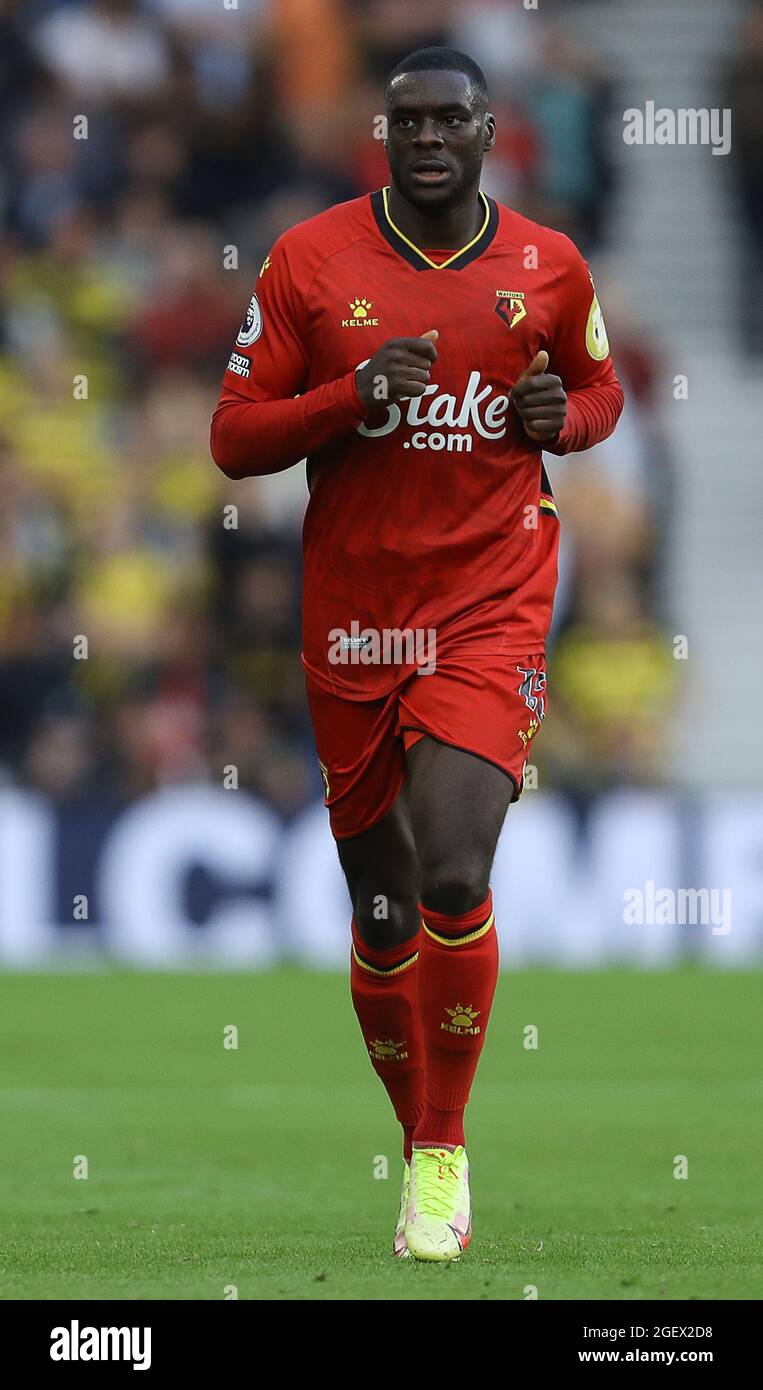 Brighton und Hove, England, 21. August 2021. Ken Sema aus Watford während des Premier League-Spiels im AMEX Stadium, Brighton und Hove. Bildnachweis sollte lauten: Paul Terry / Sportimage Stockfoto