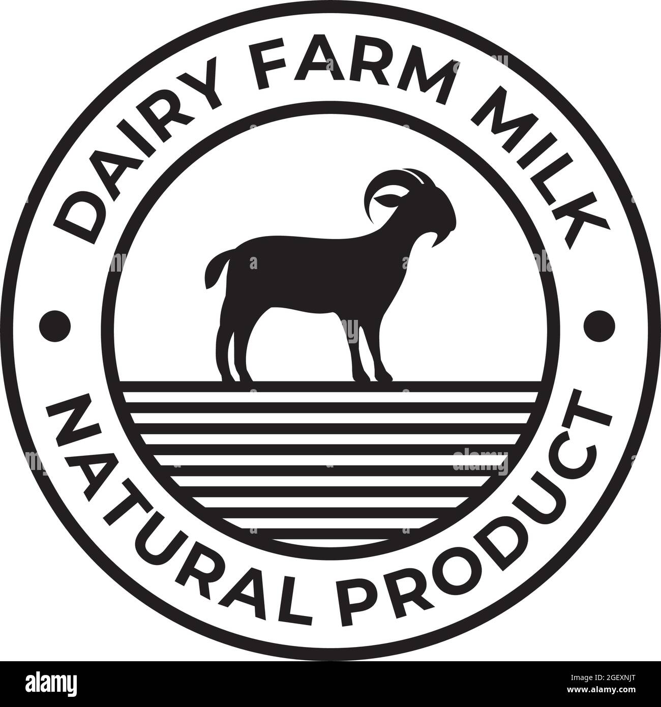 Vektorvorlage für Ziegenmilch-Logo Stock Vektor