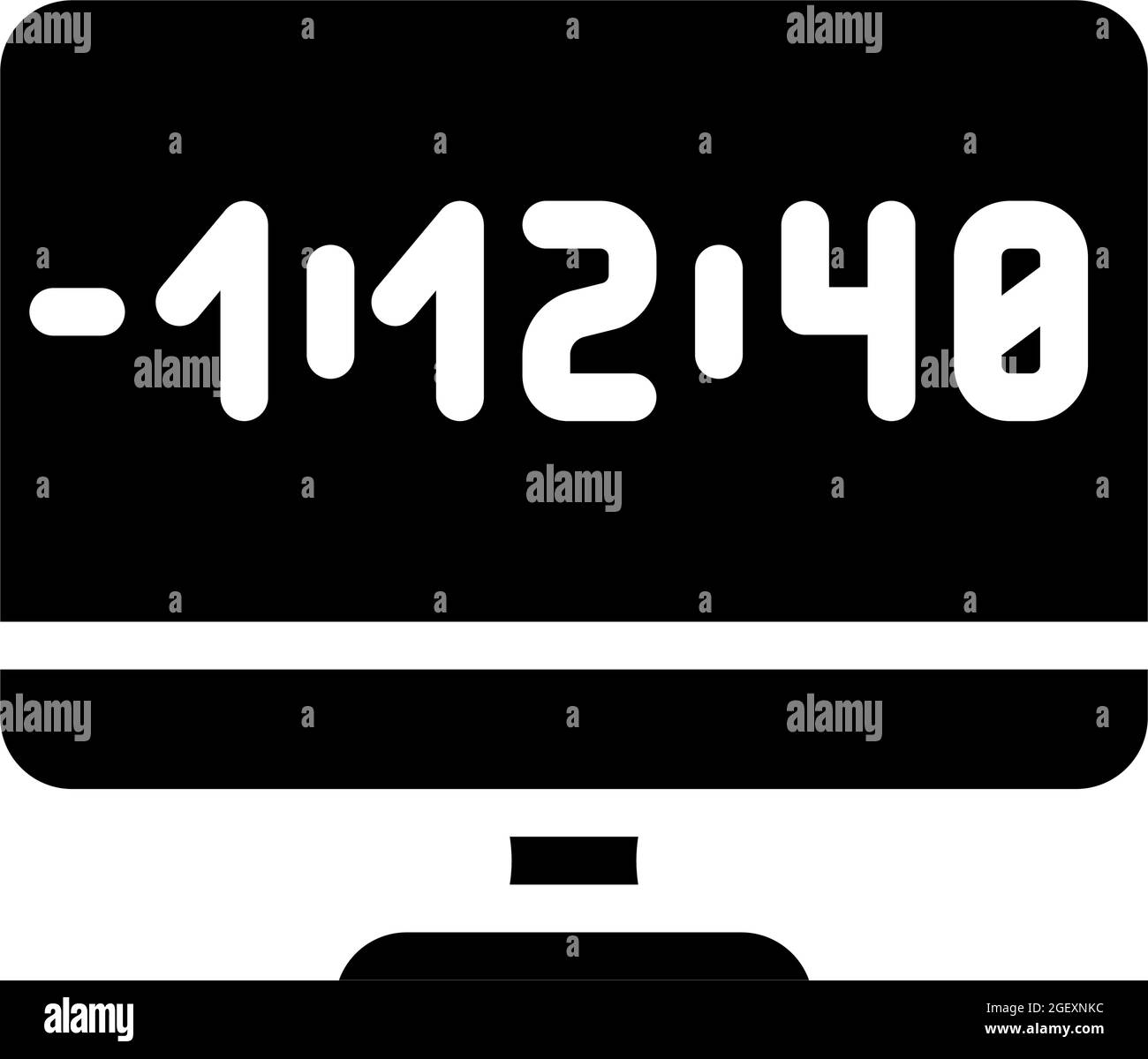 Countdown Video Konferenz Glyphen Symbol Vektor Illustration Stock Vektor