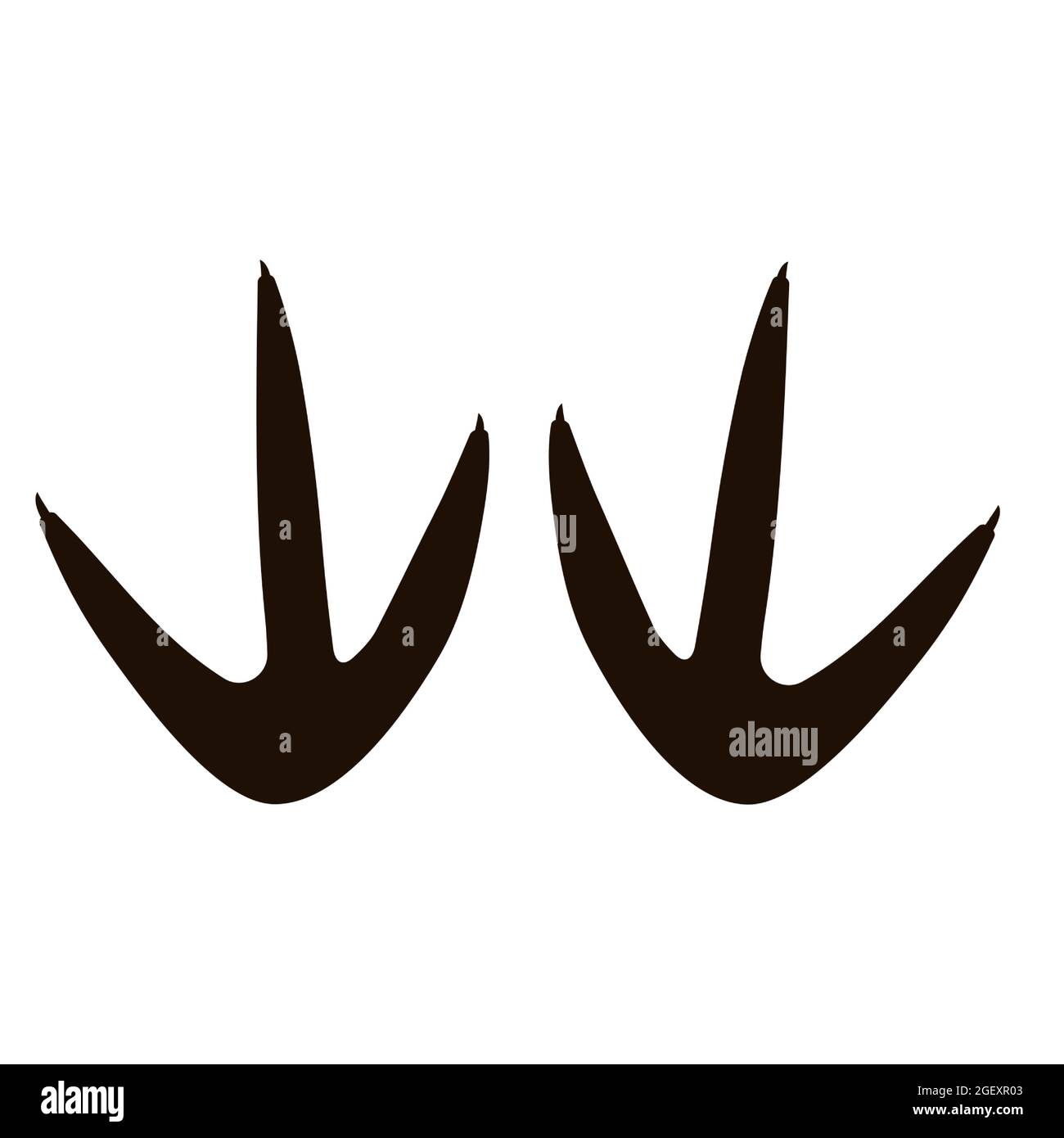 Dinosaurier Fuß, Reptil Track Silhouette in Cartoon-Stil isoliert auf weißem Hintergrund. Symbol, Modell oder Stempel prähistorischen riesigen Monster. . Vektorgrafik Stock Vektor Dinosaurier Fuß, Reptil Track Silhouette in Cartoon-Stil isoliert auf weißem Hintergrund. Symbol, Modell oder Stempel prähistorischen riesigen Monster. . Vektorgrafik Stock Vektor