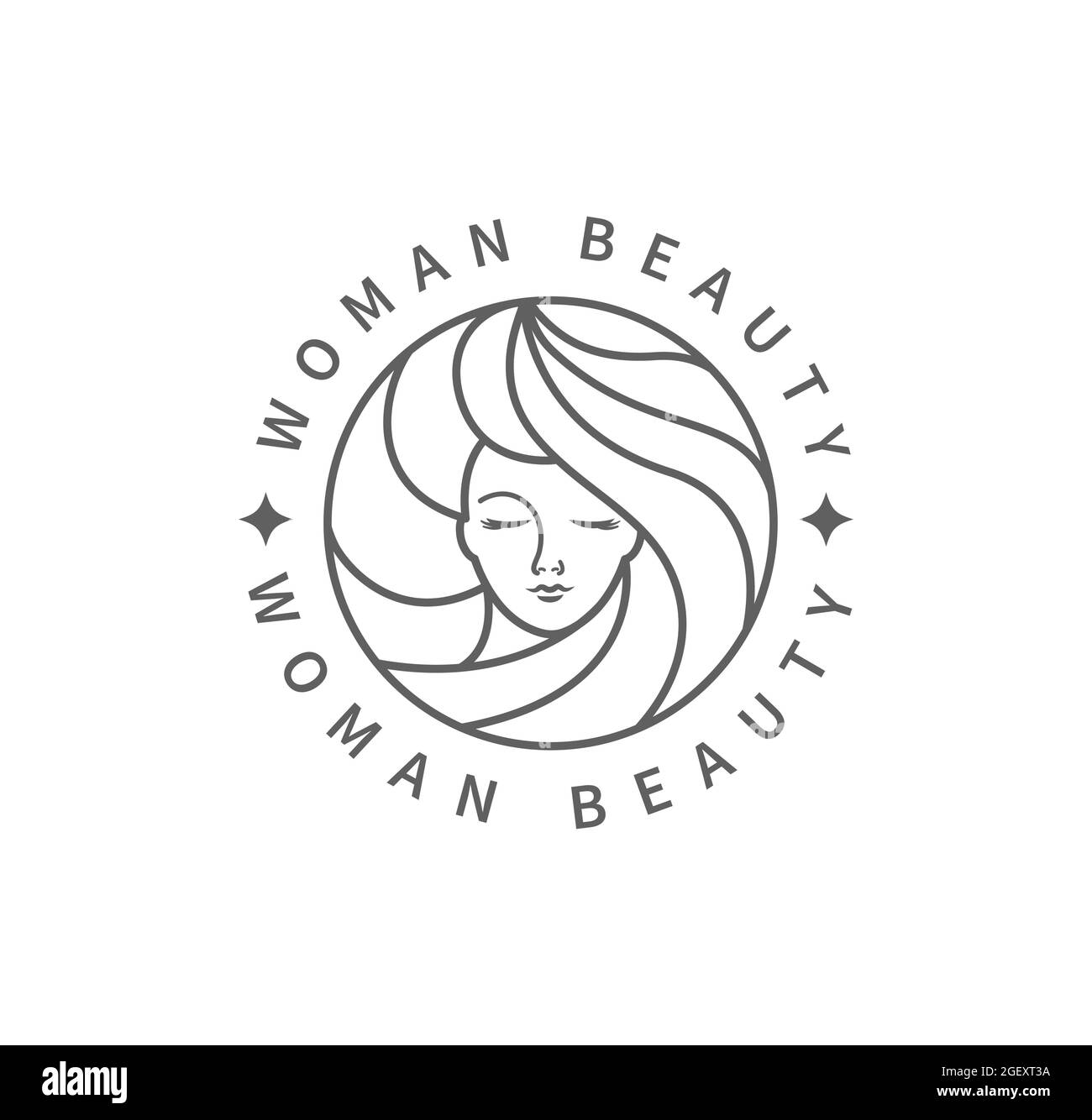 Frau Schönheit Mode-Logo. Stock Vektor