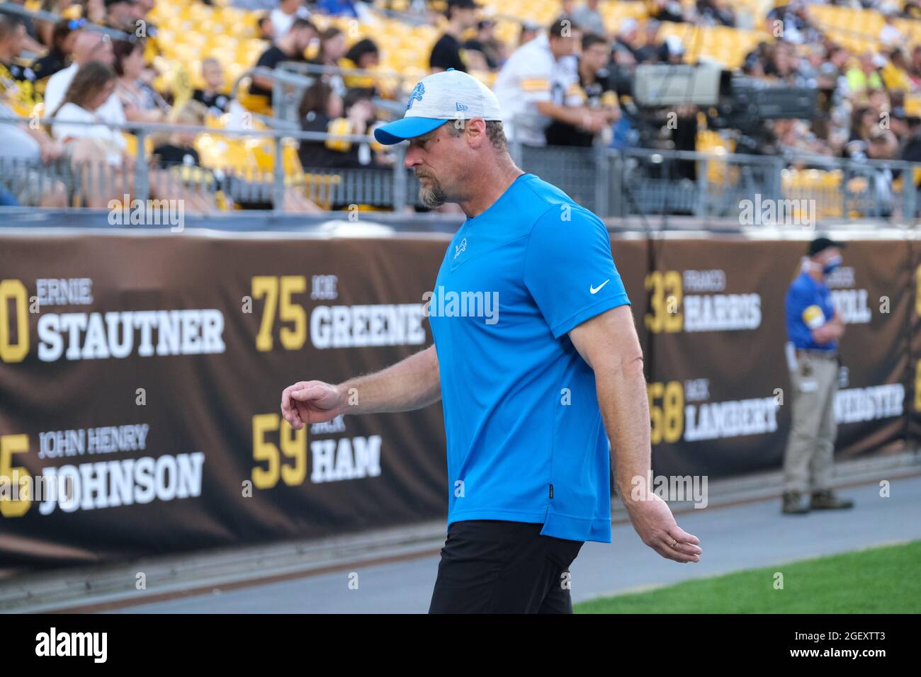 21. August 2021 Cheftrainer Dan Campbell beim Spiel Pittsburgh