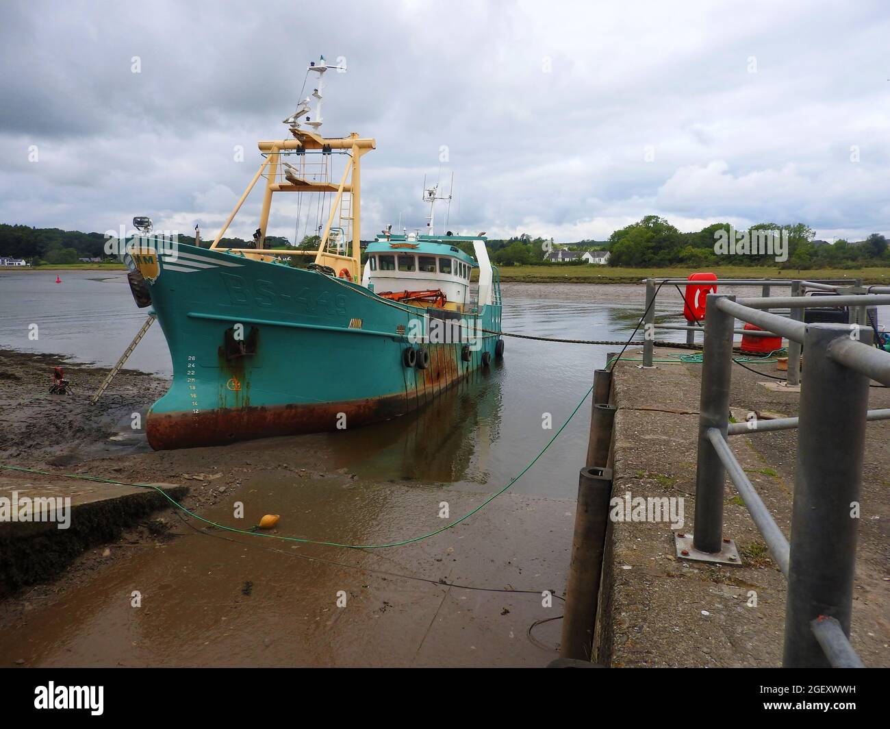 BELFAST REGISTRIERTE FISCHEREI TRAWLER B449 MYTILUS UNTER WARTUNG IN KIRKCUDBRIGHT (2021 FOTO) Stockfoto