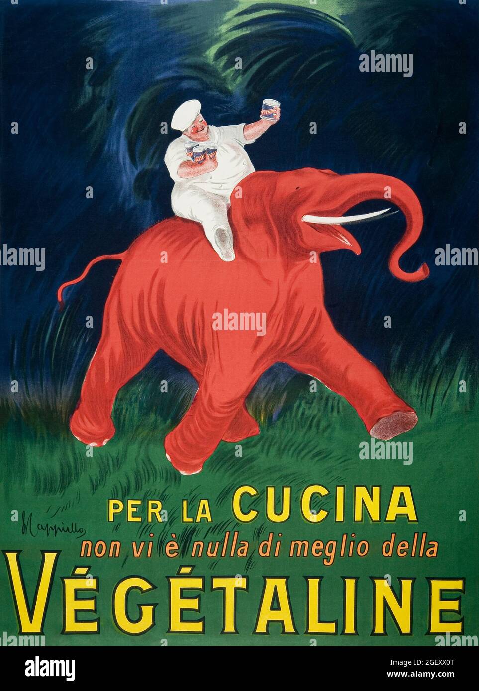Vegetaline (1910) Druck in hoher Auflösung von Leonetto Cappiello. Stockfoto