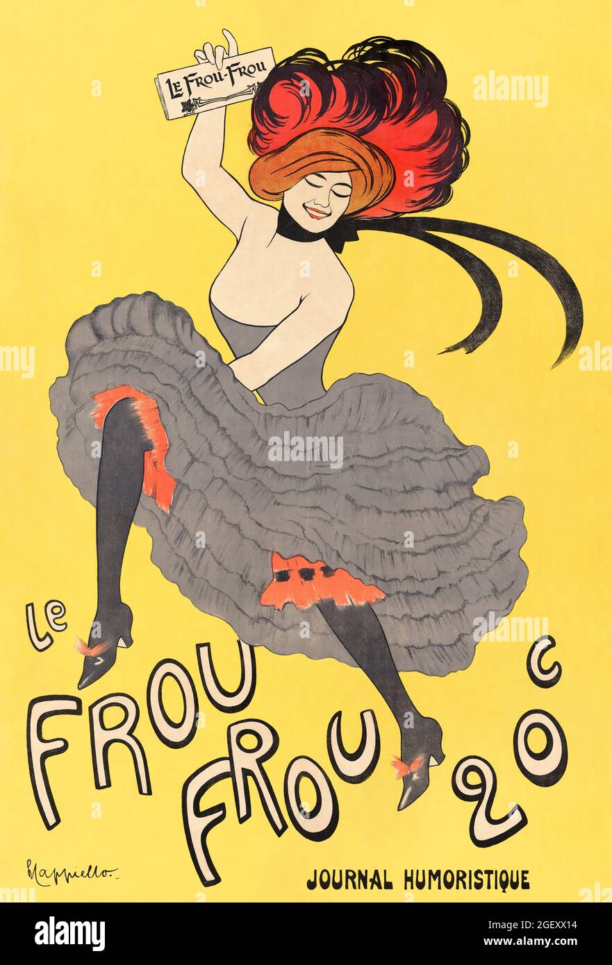 Le Frou Frou – Zeitschrift humoristique (1899) Druck in hoher Auflösung von Leonetto Cappiello. Jugendstil. Stockfoto