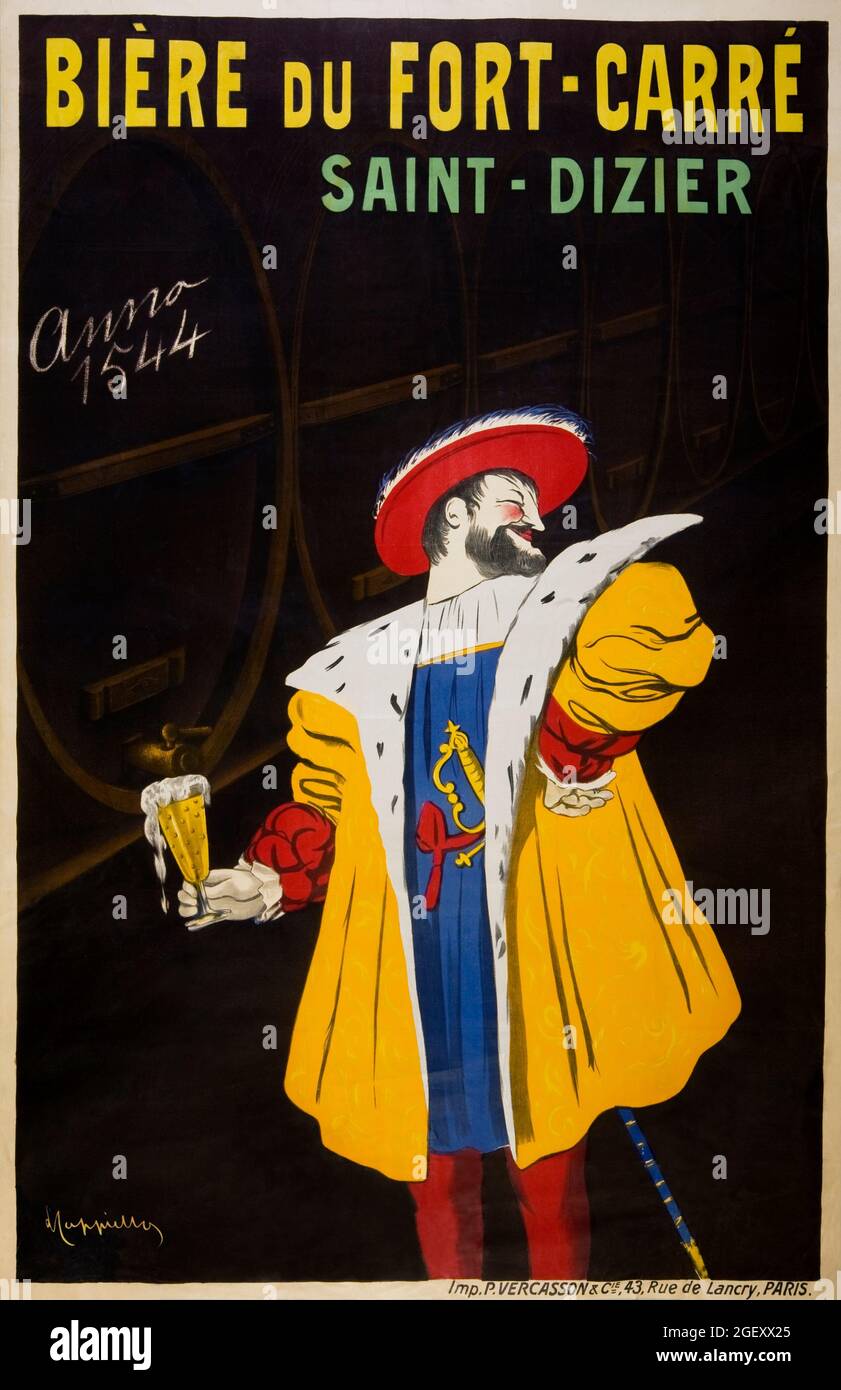 Bier aus Fort-Carré, Saint-Dizier (1912) Druck in hoher Auflösung von Leonetto Cappiello. Jugendstil. Stockfoto
