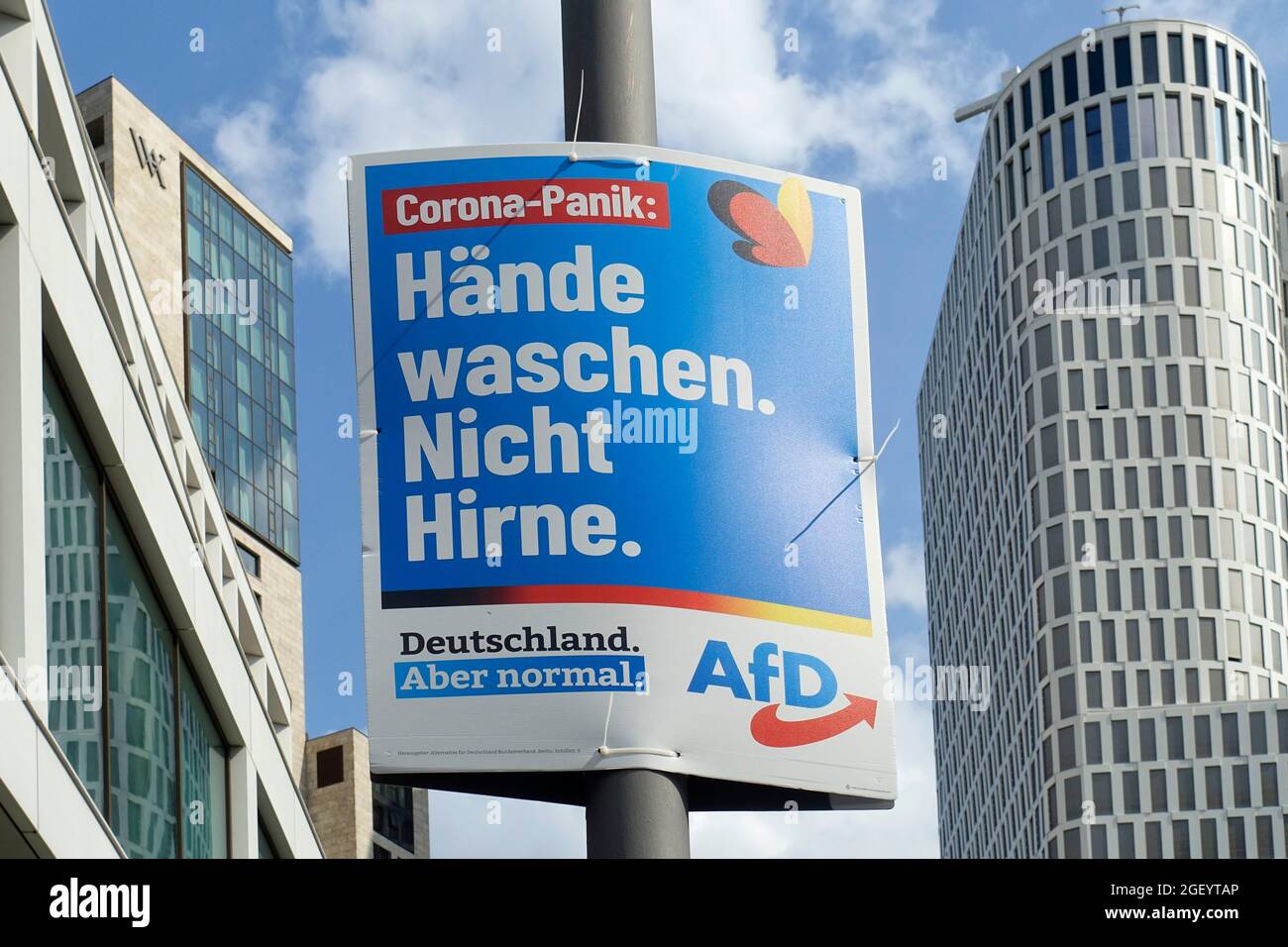 Plakat, AfD, Berlin, Deutschland Stockfoto