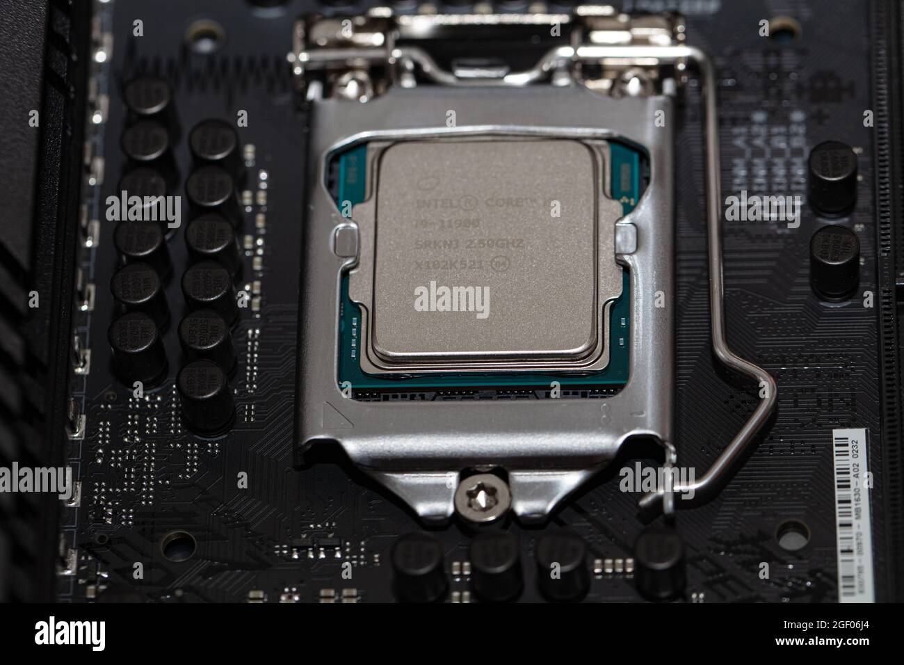 Kalifornien, USA – 21. August 2021: Nahaufnahme des Intel Core i9-11900 Prozessors Stockfoto