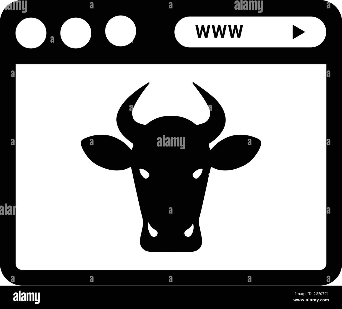 Cow Page Icon - perfekt für die Gestaltung und Entwicklung von Websites, gedruckten Dateien und Präsentationen, Werbematerialien, Illustrationen oder jede Art von o Stock Vektor