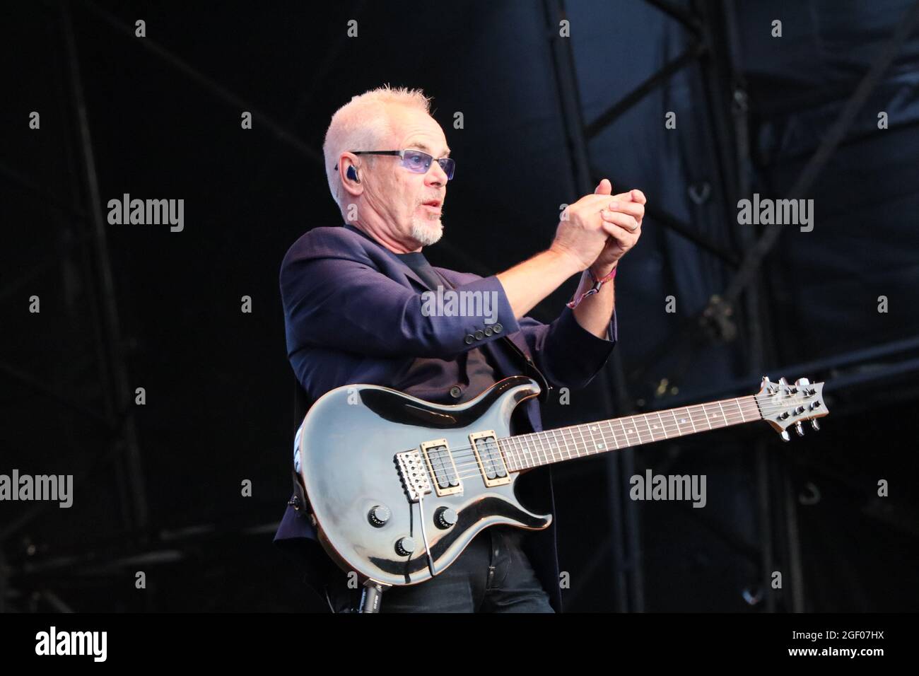 Nicht exklusiv: Nik Kershaw, Rewind Festival South, Henley-on-Thames, Großbritannien, 21. August 2021, Foto von Richard Goldschmidt Stockfoto