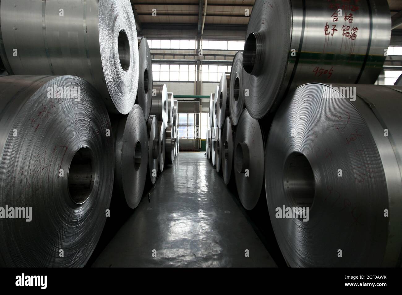 Die Aluminiumfolie Stockfoto