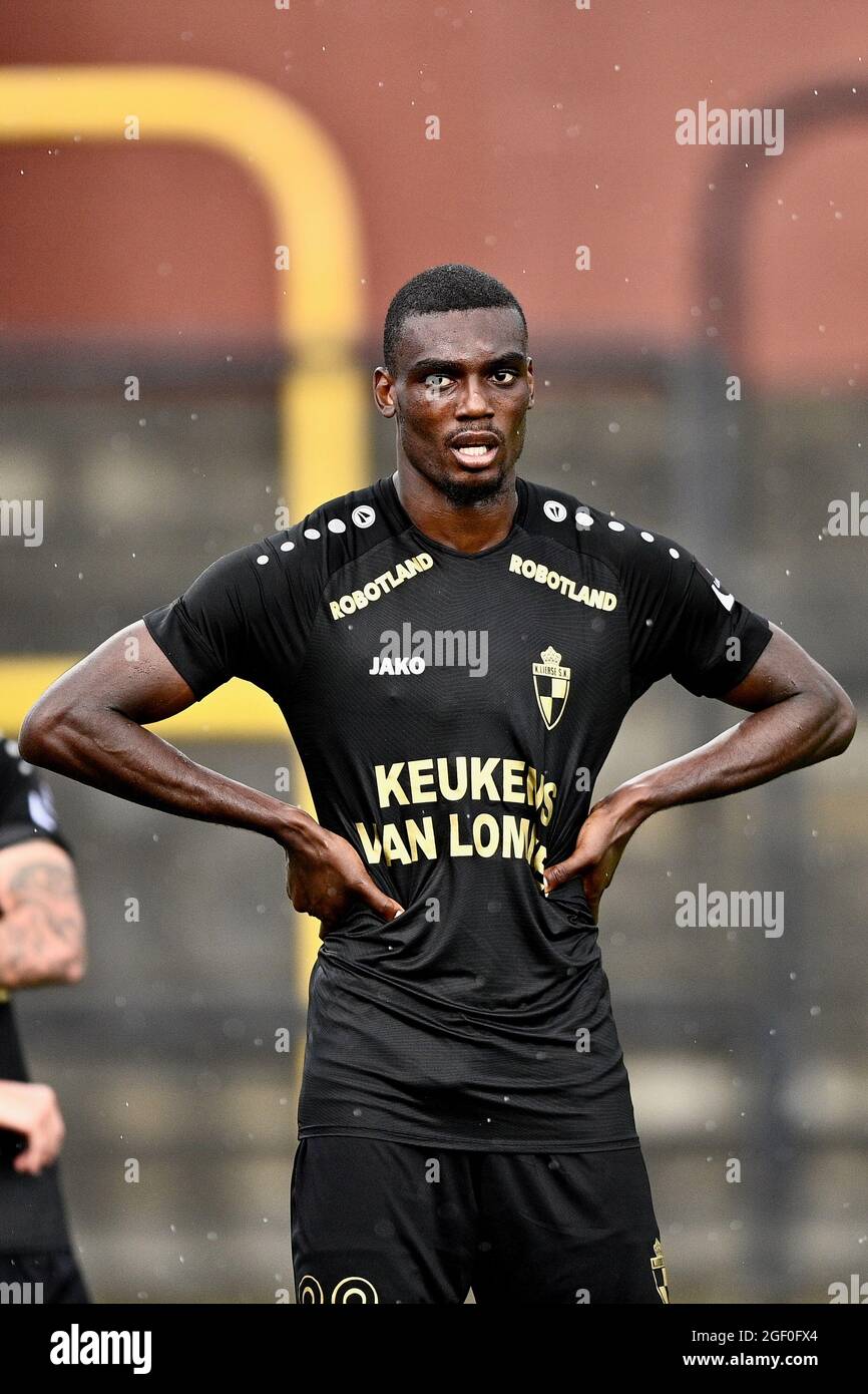 Lierses Scott Bitsendou, aufgenommen während eines Fußballmatches zwischen Lierse Kempenzonen und RE Virton, Sonntag, 22. August 2021 in Lier, am 2. Tag der „1B P“ Stockfoto