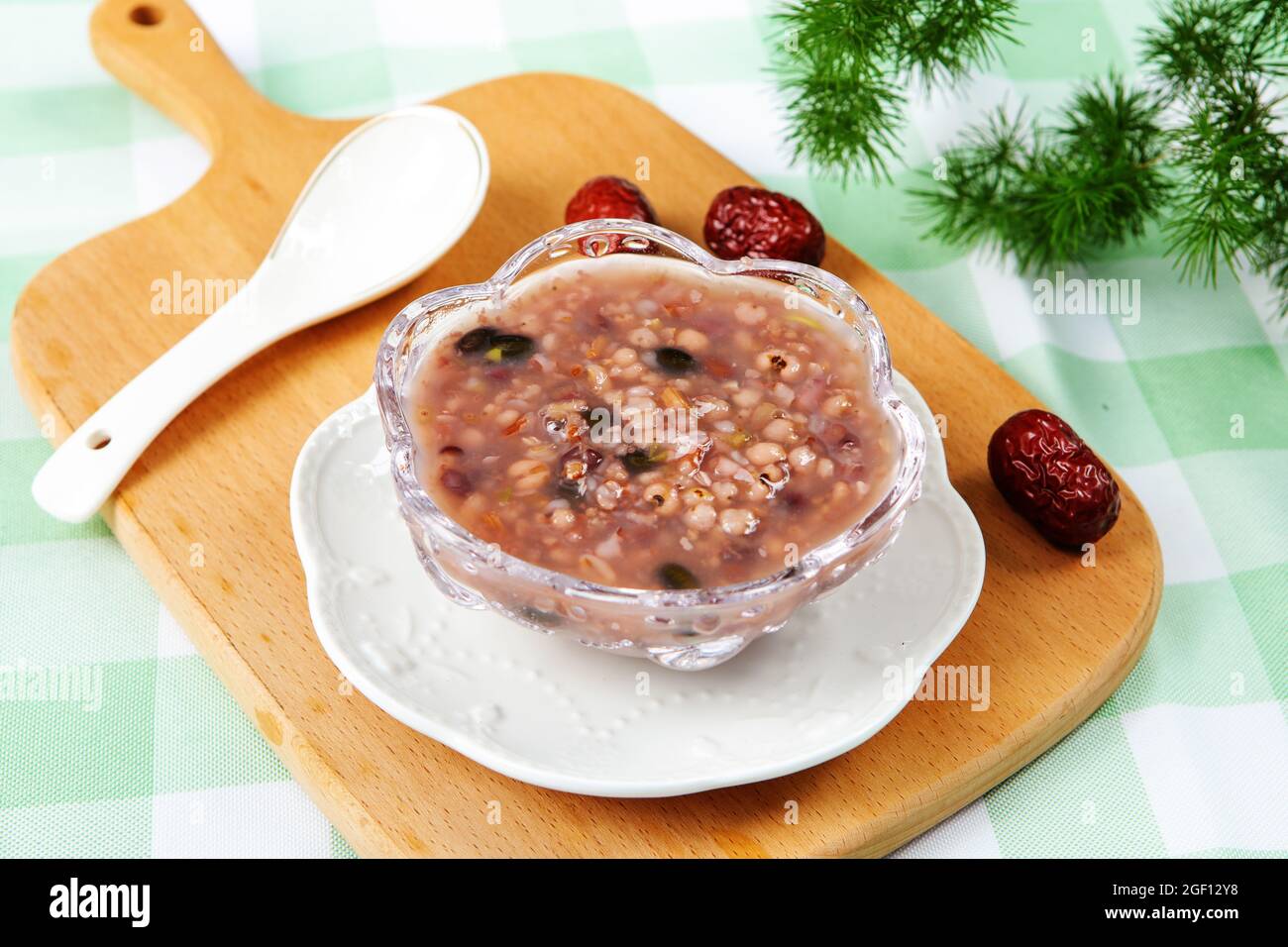 Rote Bohnen-Haferbrei coix-Samen Stockfoto