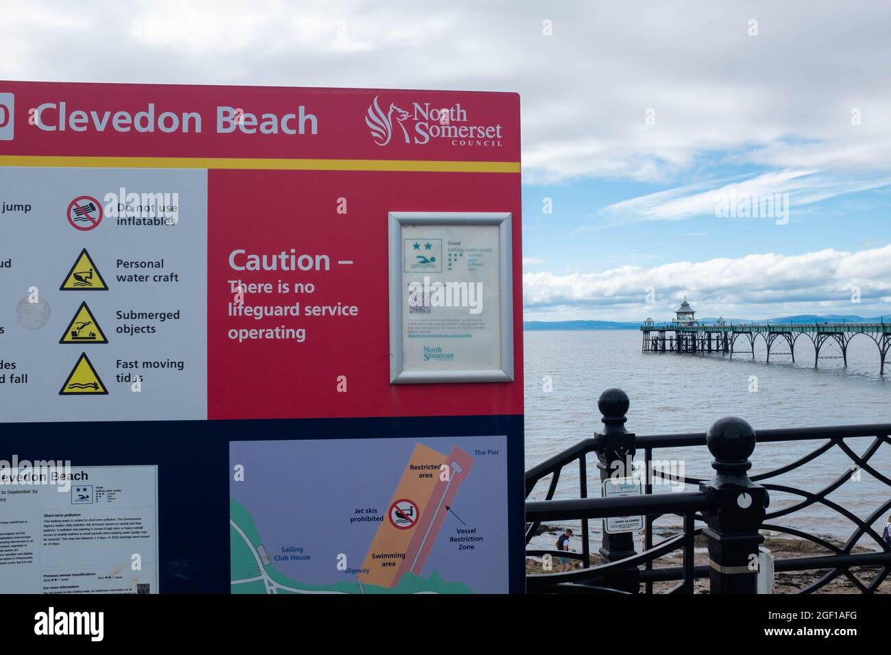 Clevedon Pier, in der Nähe von Bristol, Großbritannien Stockfoto