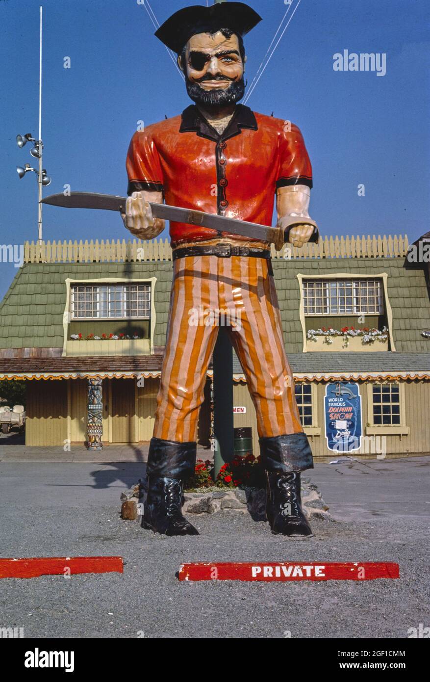 Jolly Roger Statue, Ocean City, Maryland. 1985 Stockfoto