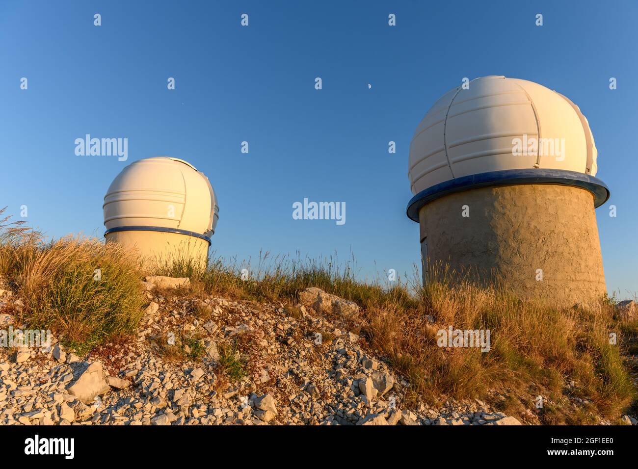 Astronomisches Observatorium des Kosmodroms in Drôme in Frankreich. Stockfoto