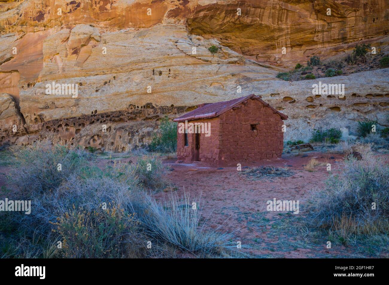 Old Behunin Cabin im Capitol Reef National Park Stockfoto