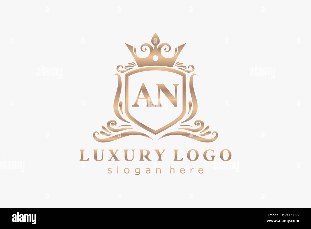 EINE Vorlage mit dem Royal Luxury Logo in Vektorgrafik für Restaurant, Royalty, Boutique, Café, Hotel, Heraldisch, Schmuck, Mode und andere Vektor illustrr Stock Vektor