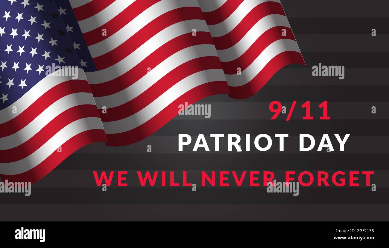 patriot Day Memorial 9/11 horizontales Banner Stock Vektor