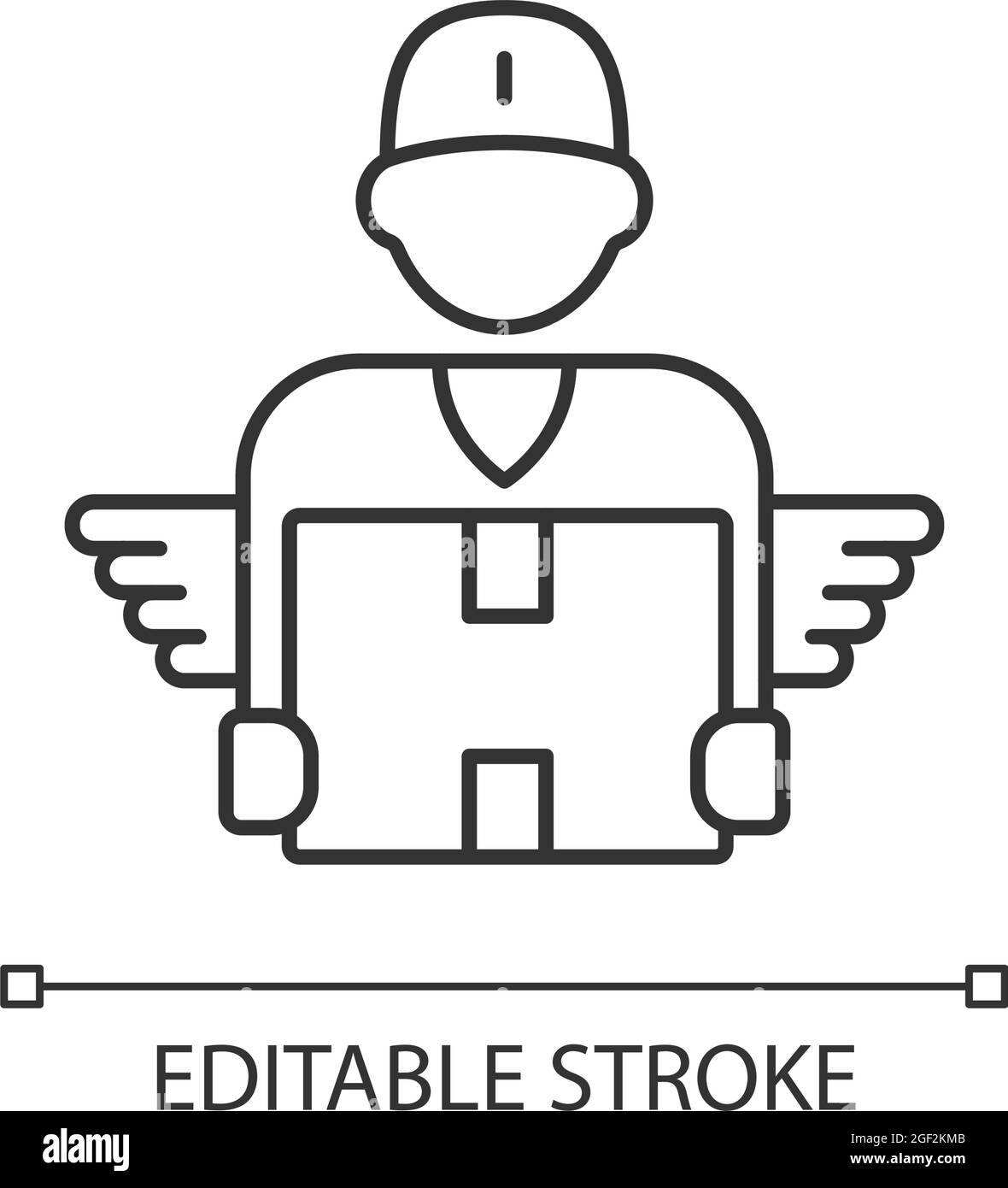 Lineares Courier RGB-Symbol Stock Vektor