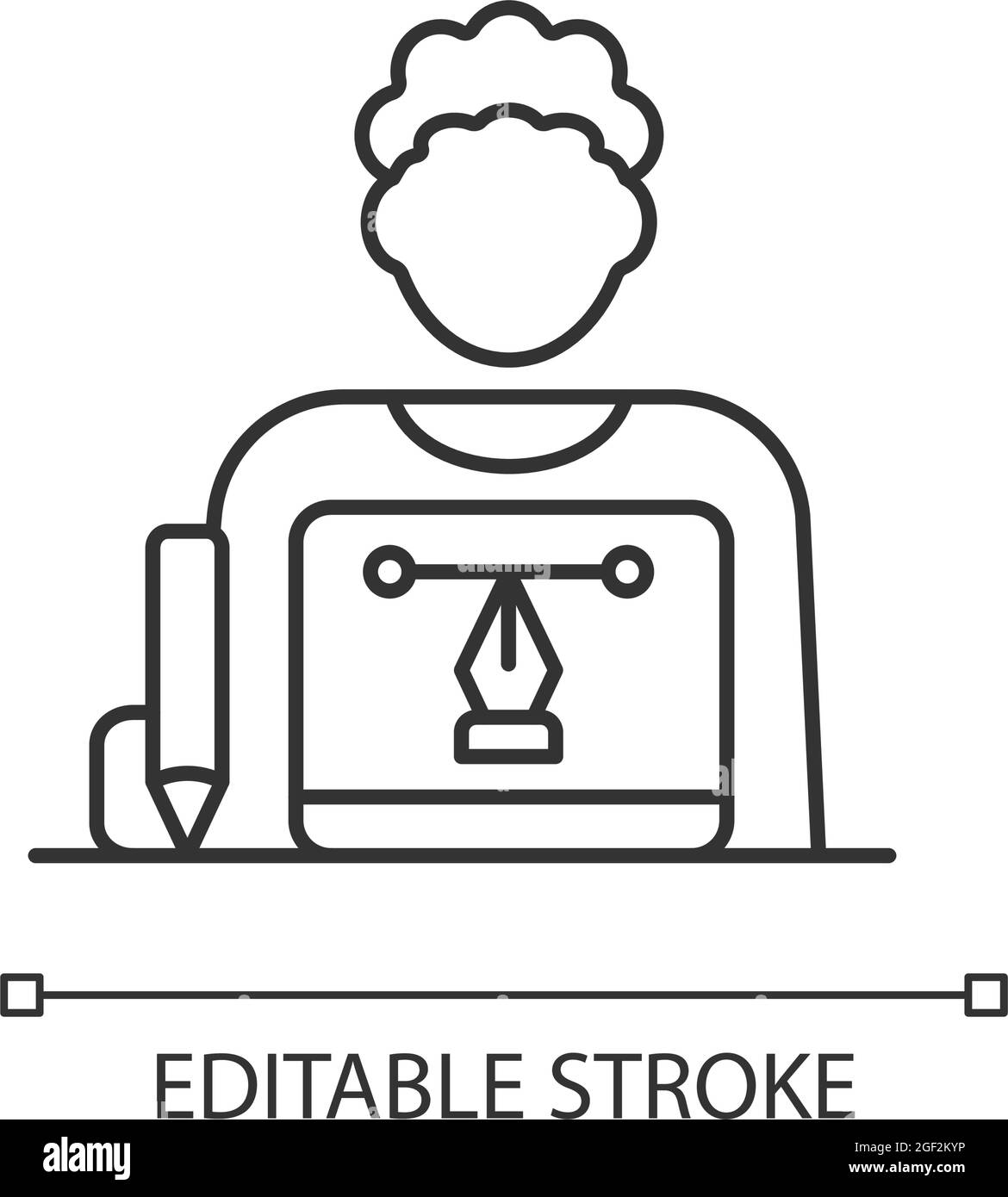 Grafikdesigner: Lineares RGB-Symbol Stock Vektor