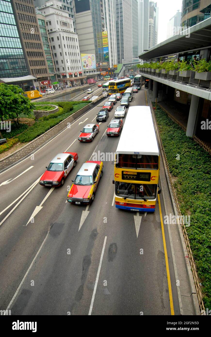 Connaught Road Central, Hong Kong Stockfoto