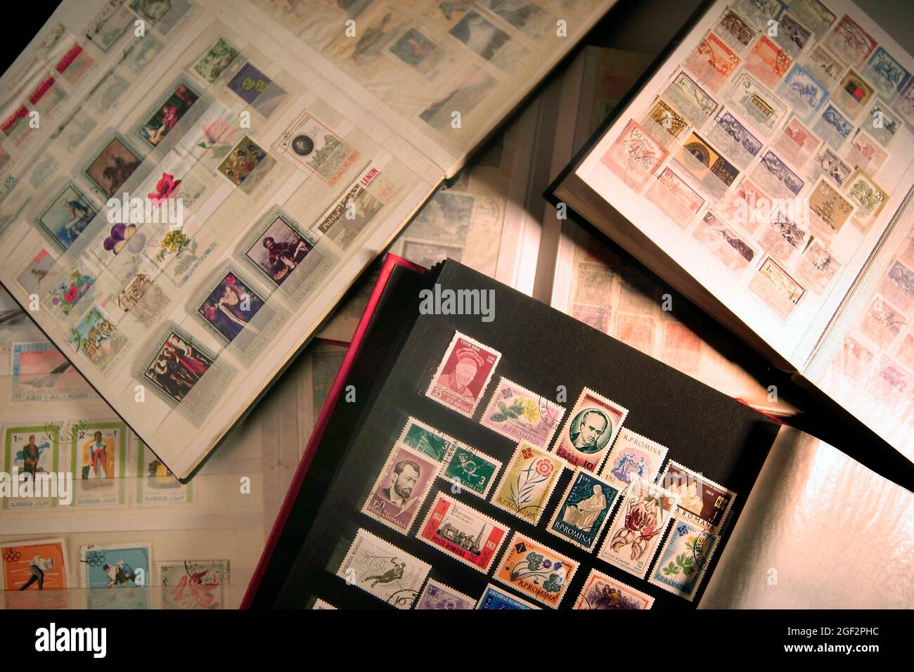 Briefmarken-Alben Stockfoto