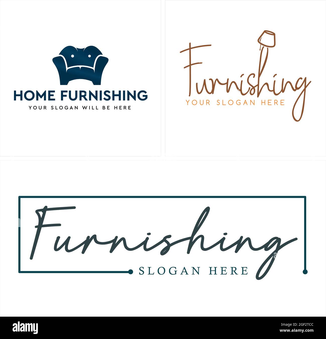 Haus Einrichtung Geschäft Einzelhandel Logo Design Stock Vektor