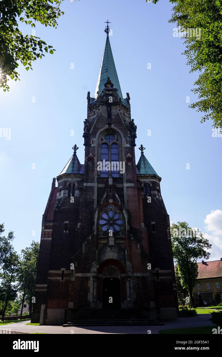 Kościół Nawiedzenia, Suchej Beskidzkiej, Polen 2016 Stockfoto