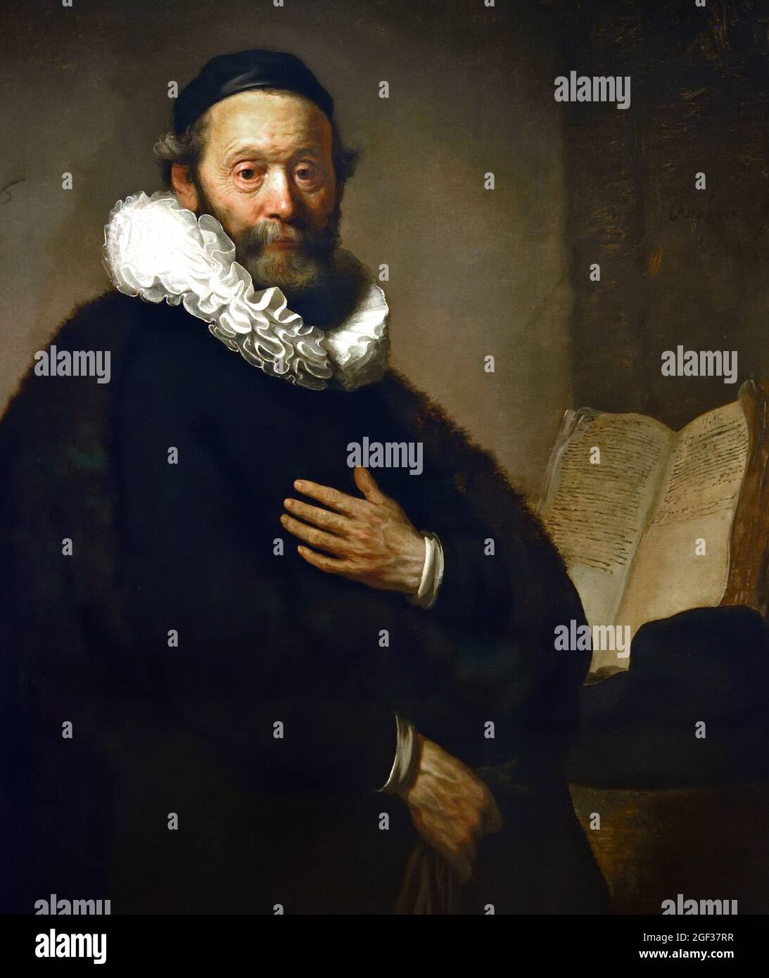 Porträt von Johannes Wtenbogaert 1633 Rembrandt Harmenszoon van Rijn 1606–1669 Niederländisch die Niederlande Stockfoto