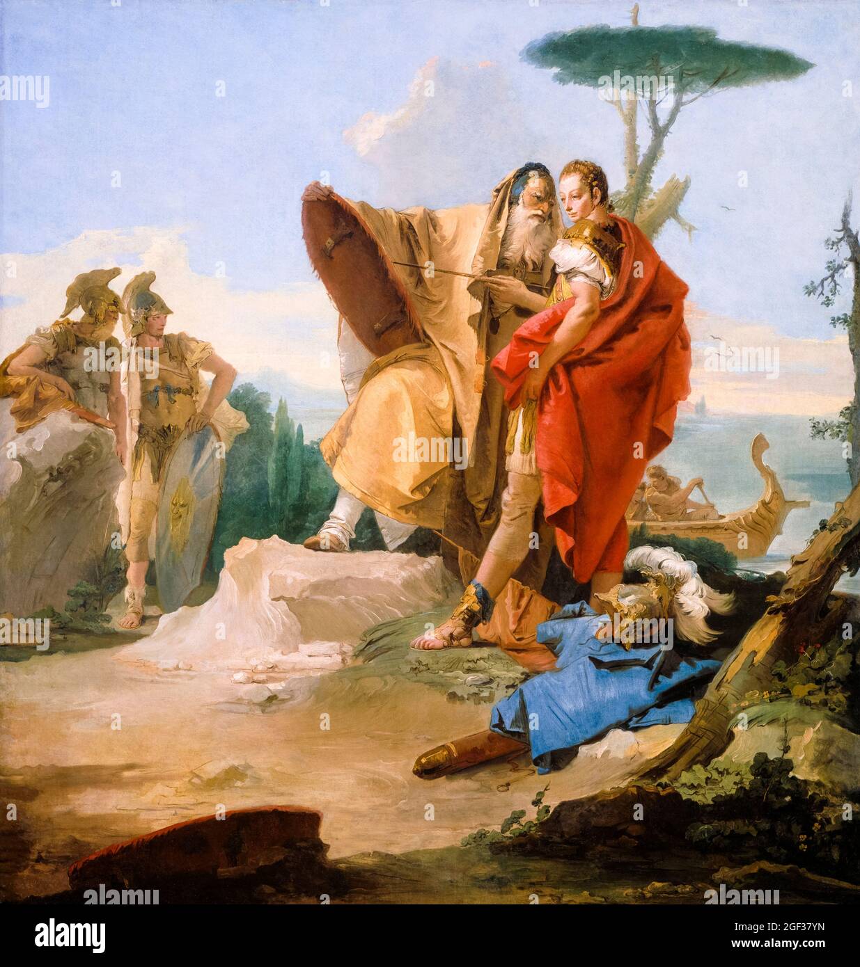 Giovanni Battista Tiepolo, Rinaldo und der Magus von Ascalon, Gemälde, 1742-1745 Stockfoto