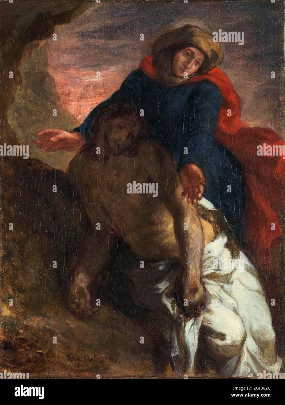Eugene Delacroix, Pietà, Gemälde, 1850 Stockfoto