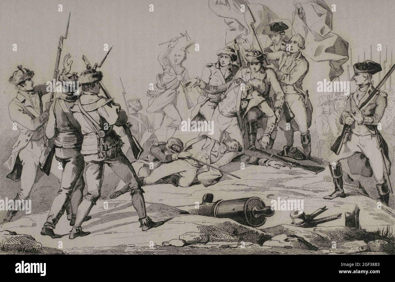 Amerikanischer Revolutionskrieg (1775-1783). Invasion Kanadas, 1775. Patriot-Armee, angeführt von Oberst Benedikt Arnold (1741-1801) und General Richard Montgom Stockfoto