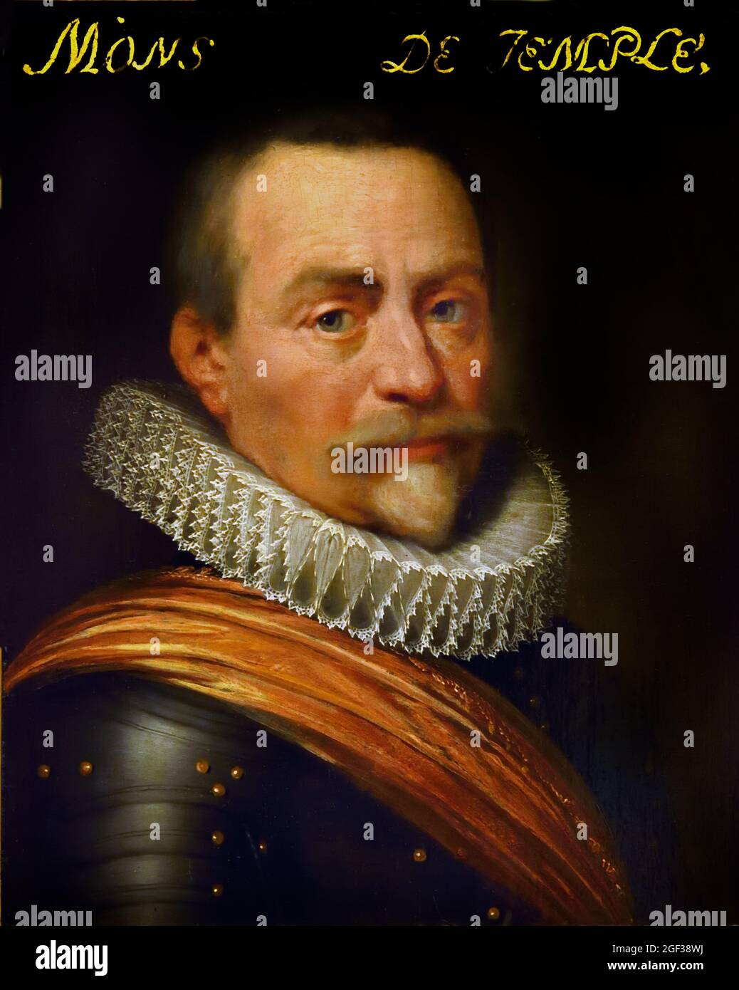 Portret van Olivier van den Tempel, heer van Corbeecke, Jan Antonisz. Van Ravesteyn (Atelier van), ca. 1609 - ca. 1633 Niederländisch, Niederlande. Stockfoto