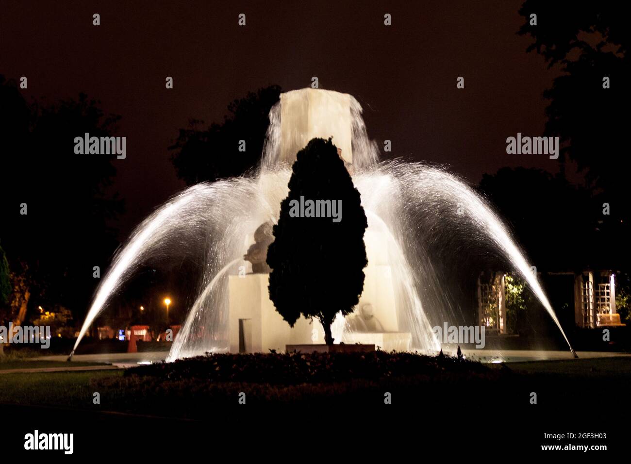 El Circuito Magico del Agua - Park mit einer Reihe von verschiedenen Brunnen in Lima, Peru. Stockfoto