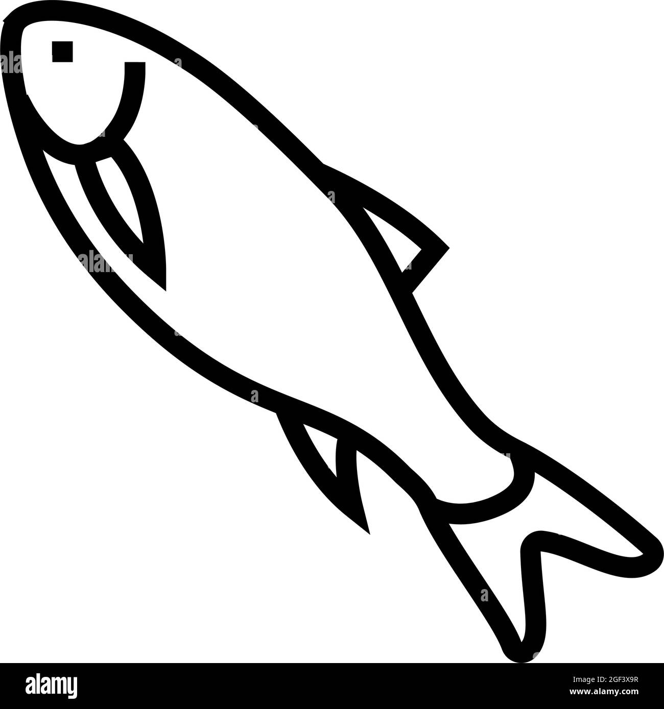 Abbildung des Symbols „Rohu-Fischlinie“ Stock Vektor
