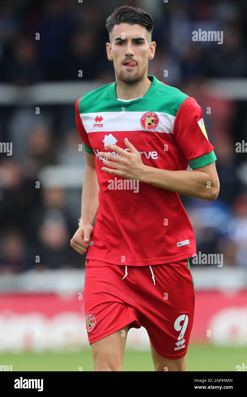 HARTLEPOOL, GROSSBRITANNIEN. 21. AUGUST Conor Wilkinson von Walsall während des Spiels der Sky Bet League 2 zwischen Hartlepool United und Walsall im Victoria Park, Hartlepool, am Samstag, 21. August 2021. (Kredit: Mark Fletcher | MI News) Kredit: MI Nachrichten & Sport /Alamy Live News Stockfoto